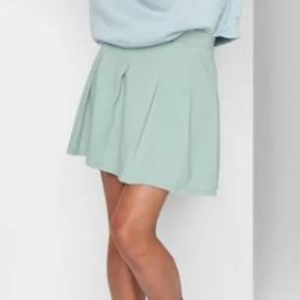 Medium A-Line Tennis Mini Skirt - Sea Green/Mint